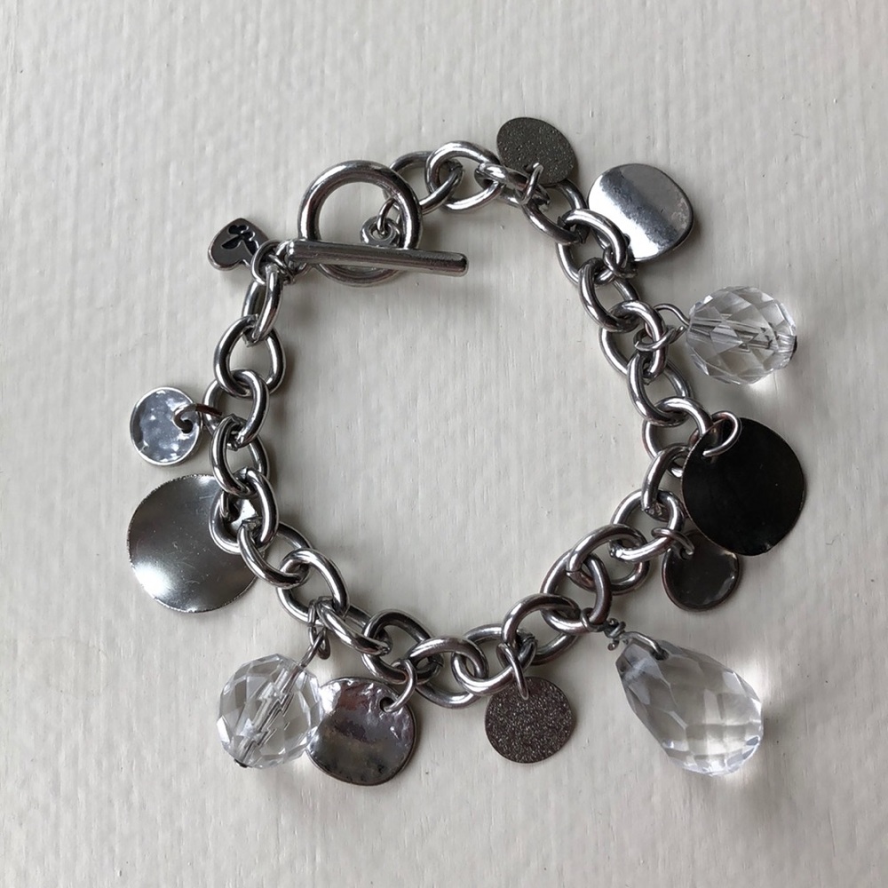 AEO // silver dangley charm bracelet